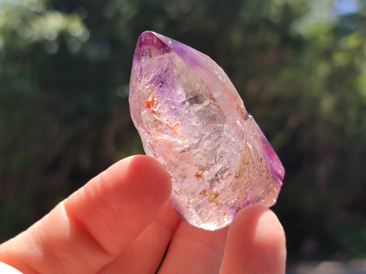 Polished Window Smokey Amethyst Crystals x 24 From Akansobe, Madagascar