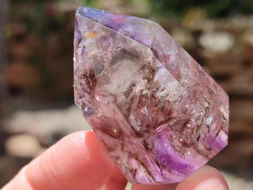 Polished Window Smokey Amethyst Crystals x 24 From Akansobe, Madagascar