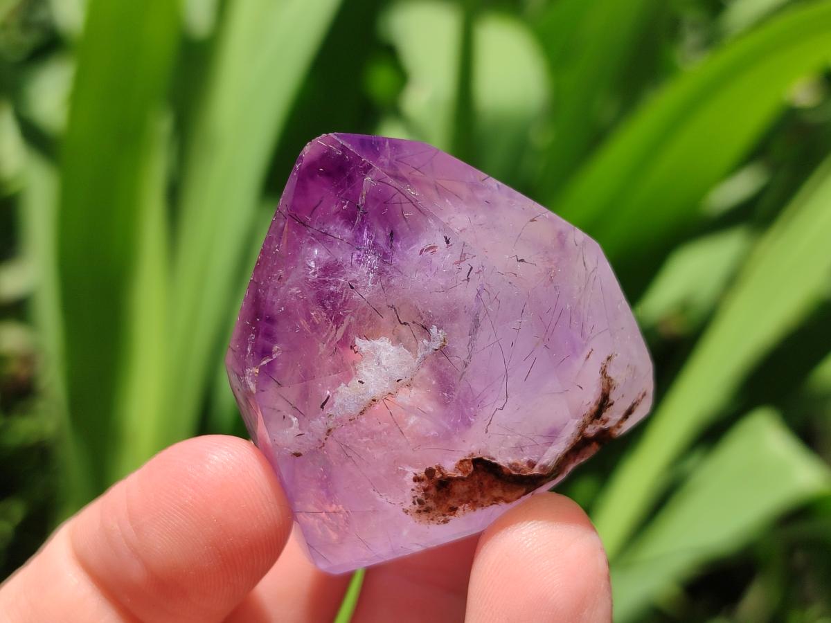 Polished Window Smokey Amethyst Crystals x 24 From Akansobe, Madagascar