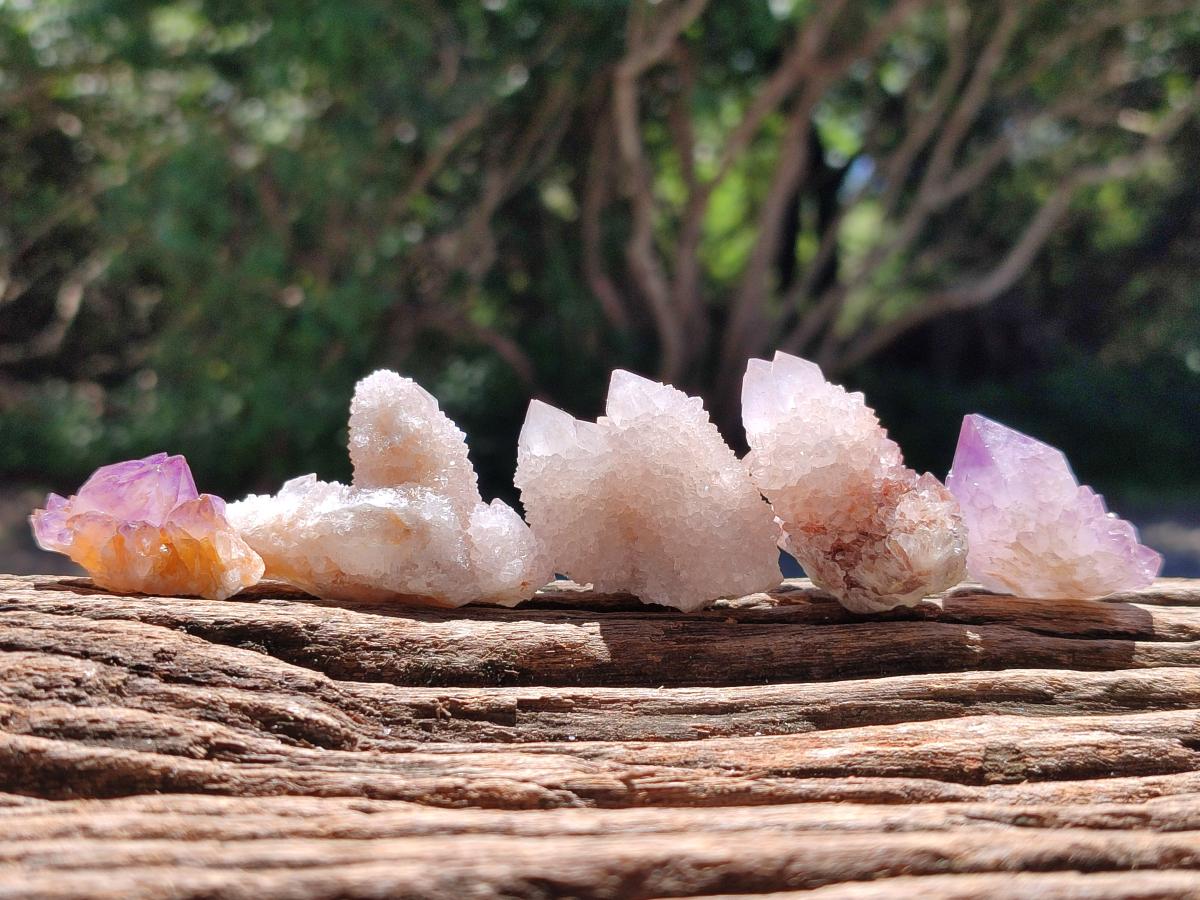 Natural Mixed White and Amethyst Spirit Crystals x 70 From Boekenhouthoek, South Africa
