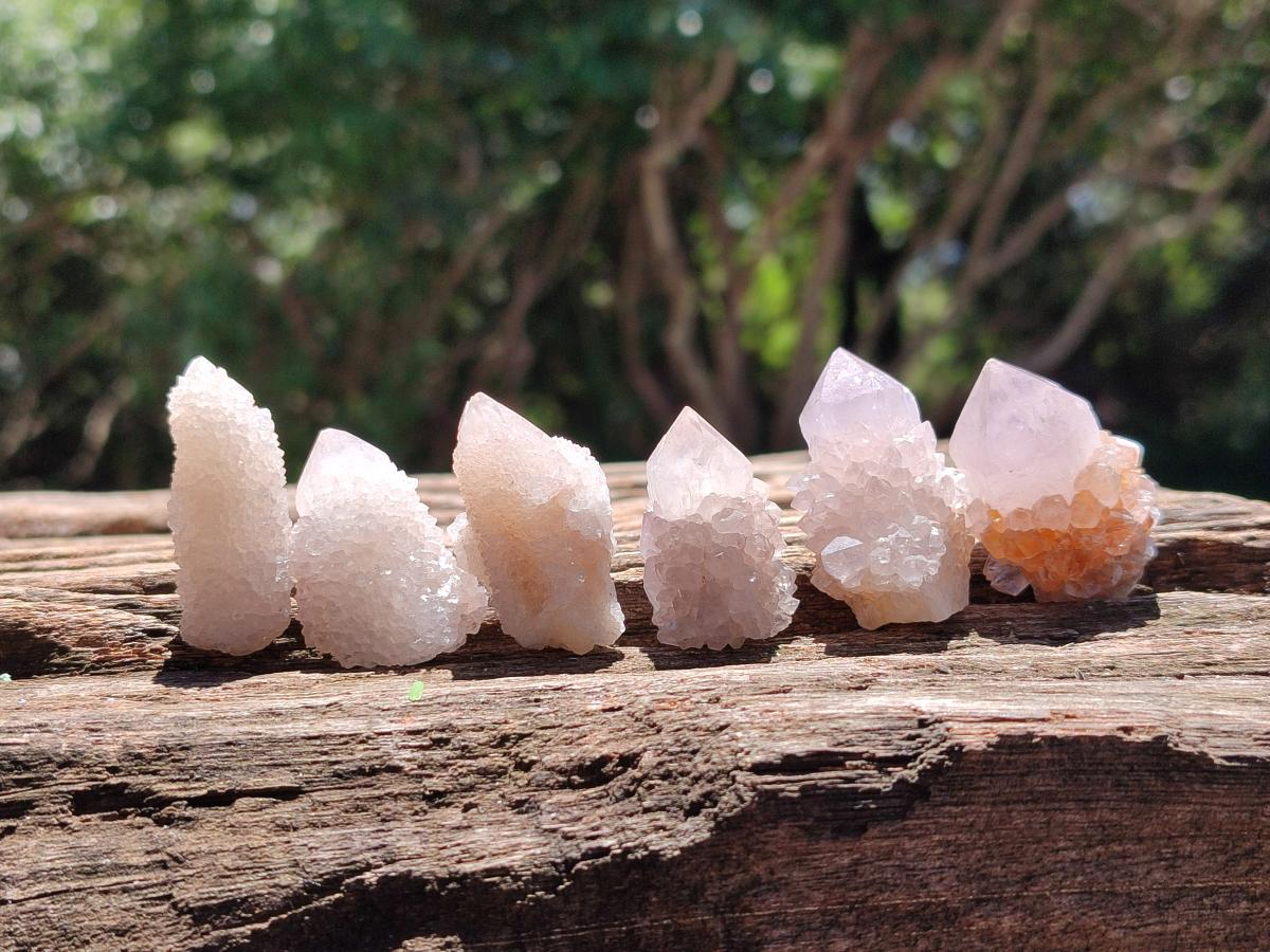 Natural Mixed White and Amethyst Spirit Crystals x 70 From Boekenhouthoek, South Africa