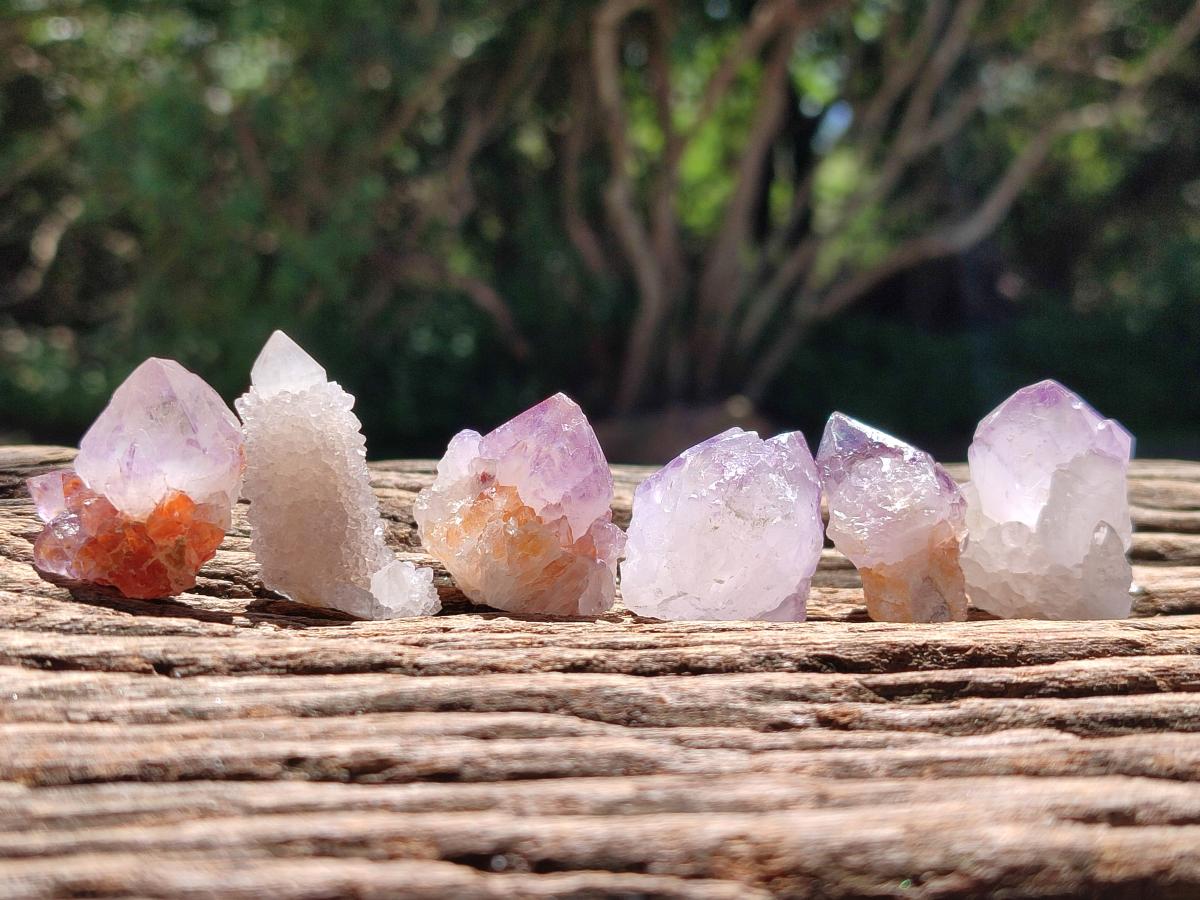 Natural Mixed White and Amethyst Spirit Crystals x 70 From Boekenhouthoek, South Africa