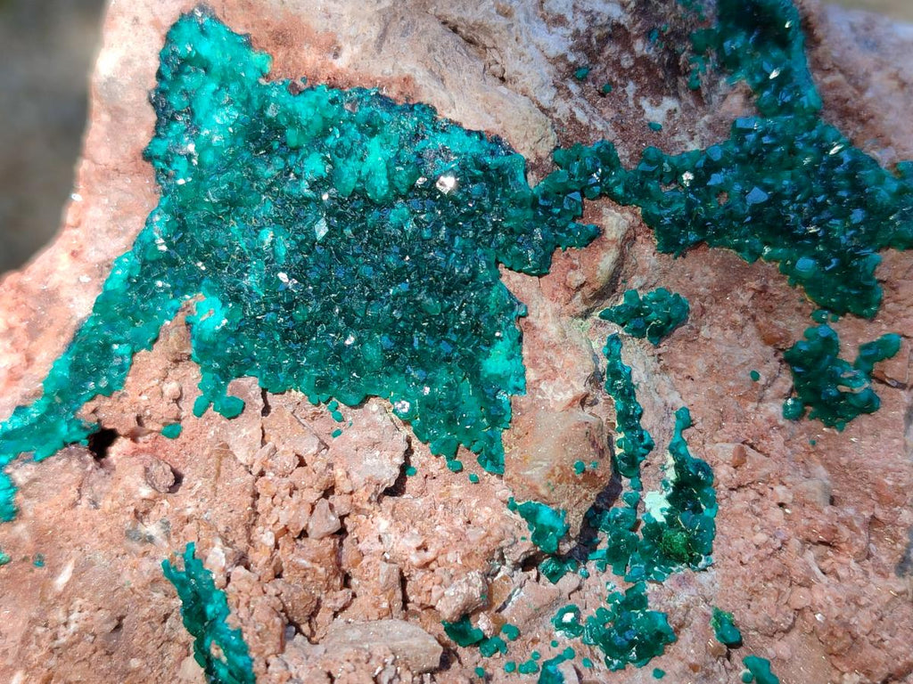 Natural Dioptase On Dolomite Specimens x 1 From Likasi, Congo - Toprock Gemstones and Minerals 