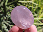 Polished Gemmy Rose Quartz Palm Stones x 20 From Madagascar