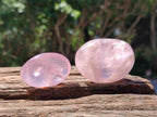 Polished Gemmy Rose Quartz Palm Stones x 20 From Madagascar