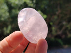 Polished Gemmy Rose Quartz Palm Stones x 20 From Madagascar