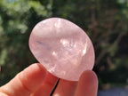 Polished Gemmy Rose Quartz Palm Stones x 20 From Madagascar