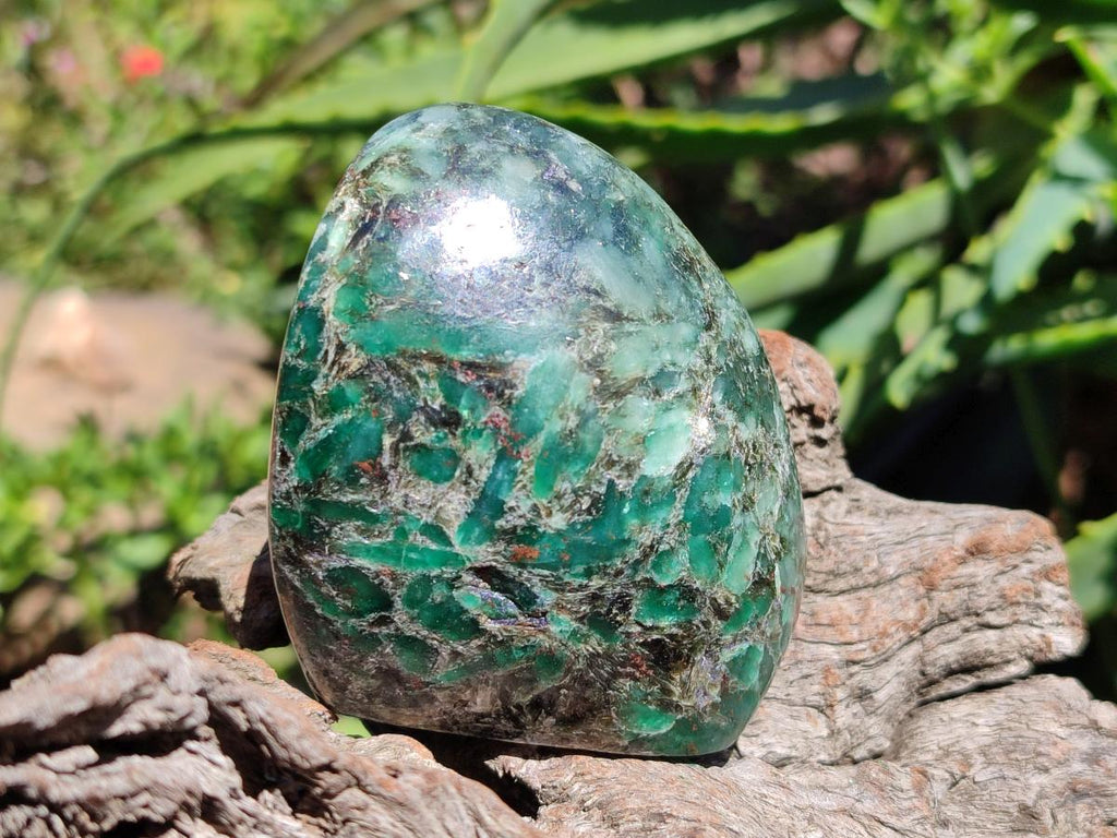 Polished Emerald Mica 'Mutokolite' Standing Free Forms x 4 From Mutoko, Zimbabwe - Toprock Gemstones and Minerals 