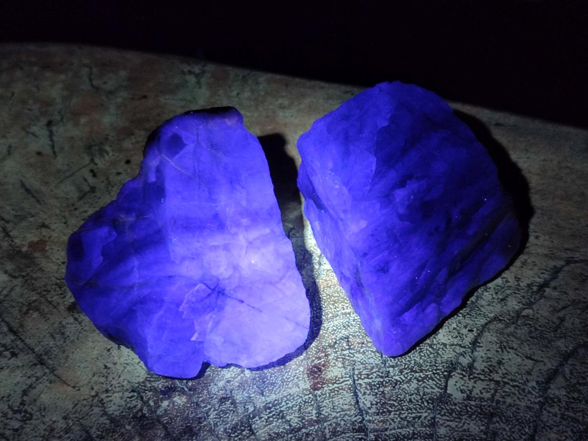 Natural Watermelon Fluorite Cobbed Specimens x 24 From Uis, Namibia