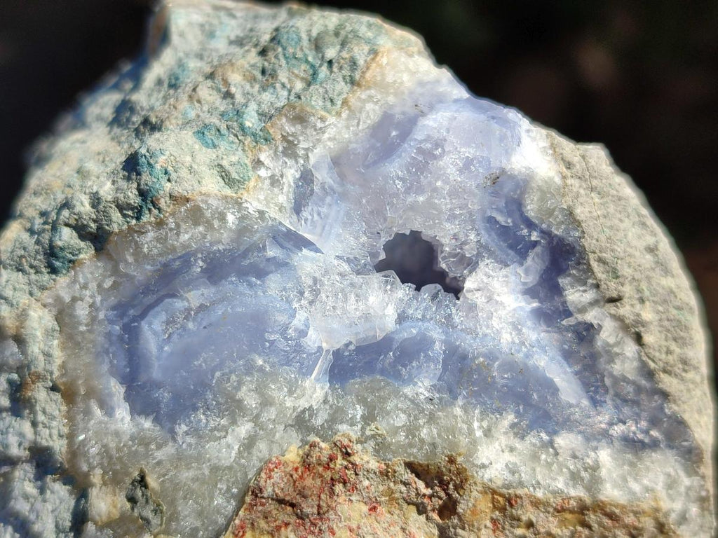 Natural Blue Lace Agate Geode Specimens x 5 From Nsanje, Malawi - Toprock Gemstones and Minerals 