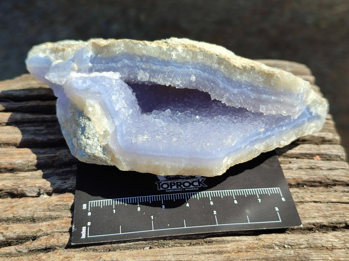 Natural Blue Lace Agate Geode Specimens x 5 From Nsanje, Malawi