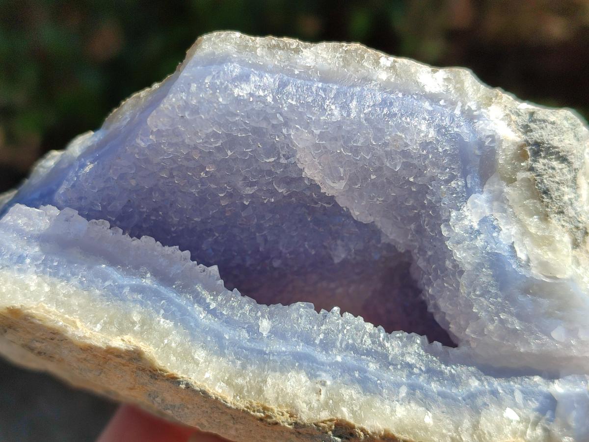 Natural Blue Lace Agate Geode Specimens x 5 From Nsanje, Malawi