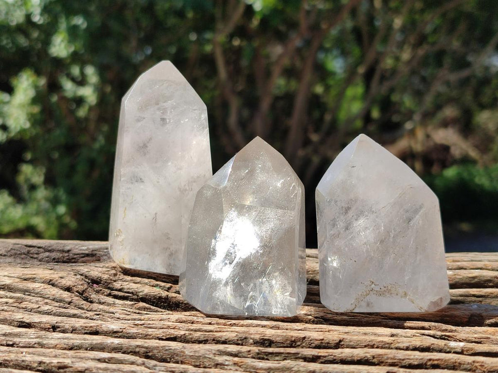 Polished Clear Quartz Crystals x 6 From Madagascar