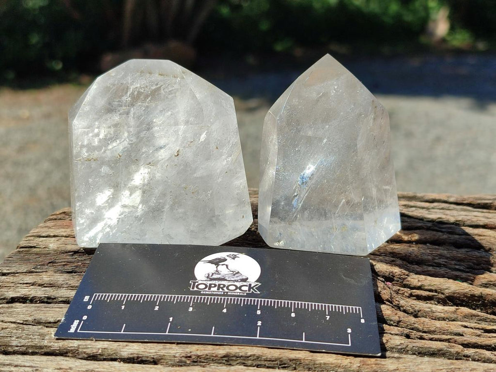 Polished Clear Quartz Crystals x 6 From Madagascar