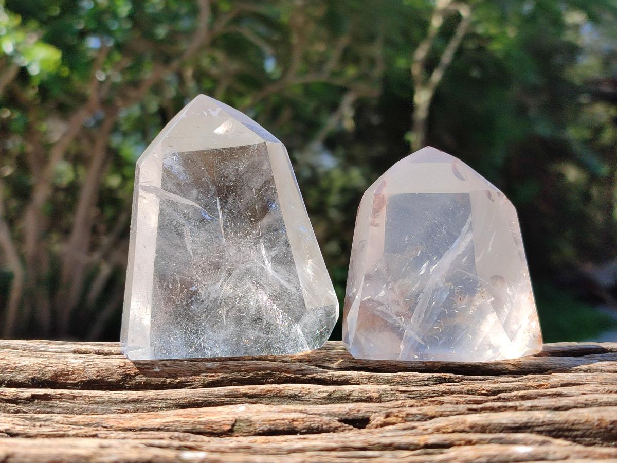 Polished Clear Quartz Crystals x 6 From Madagascar