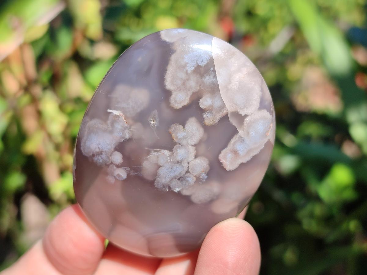 Polished Flower Agate Galets x 12 From Antsahalova, Madagascar