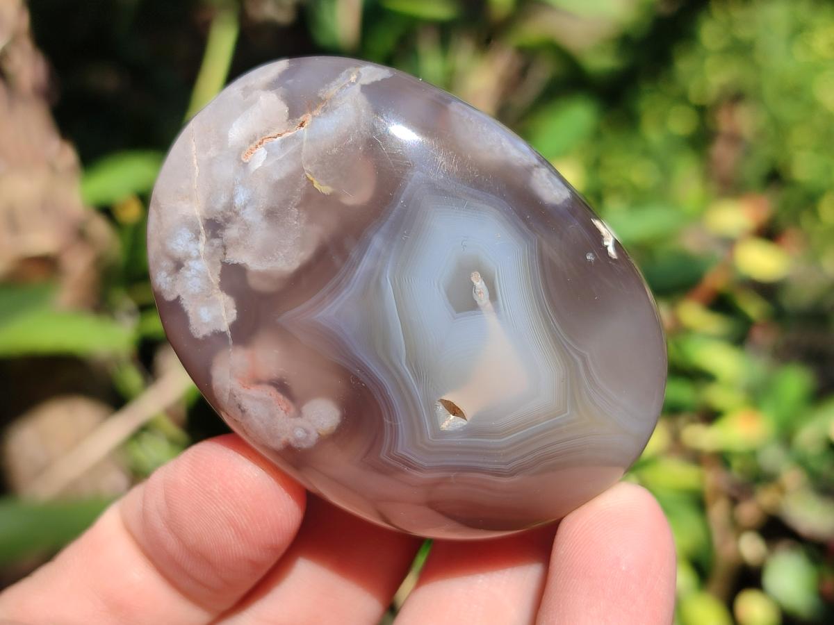 Polished Flower Agate Galets x 12 From Antsahalova, Madagascar