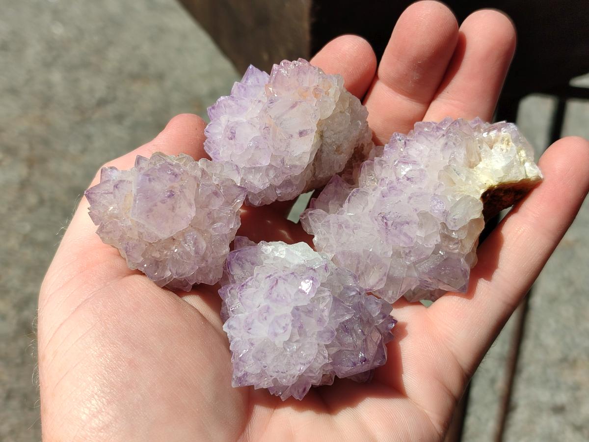 Natural Sunburst Amethyst Spirit Clusters x 20 From Boekenhouthoek, South Africa