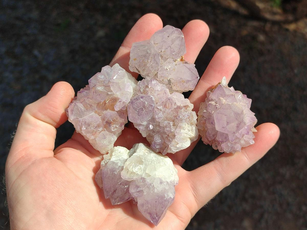 Natural Sunburst Amethyst Spirit Clusters x 20 From Boekenhouthoek, South Africa