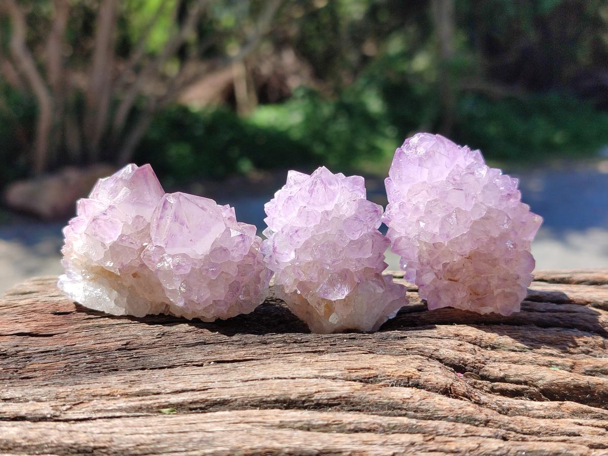 Natural Sunburst Amethyst Spirit Clusters x 20 From Boekenhouthoek, South Africa