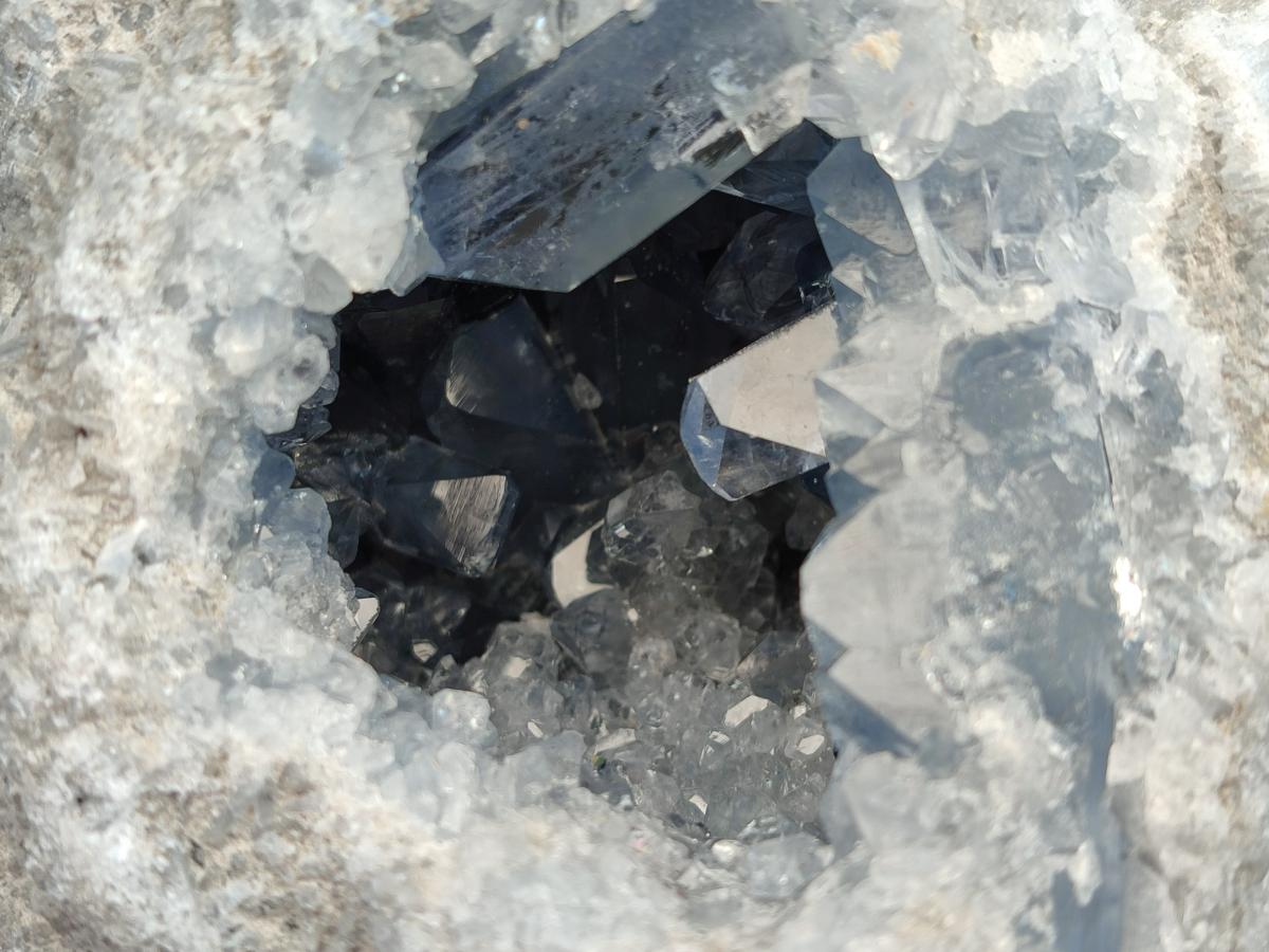 Natural Blue Celestite Geode Specimen x 1 From Sakoany, Madagascar