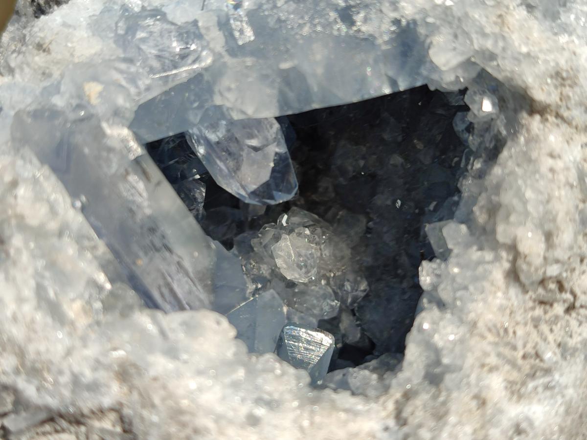Natural Blue Celestite Geode Specimen x 1 From Sakoany, Madagascar
