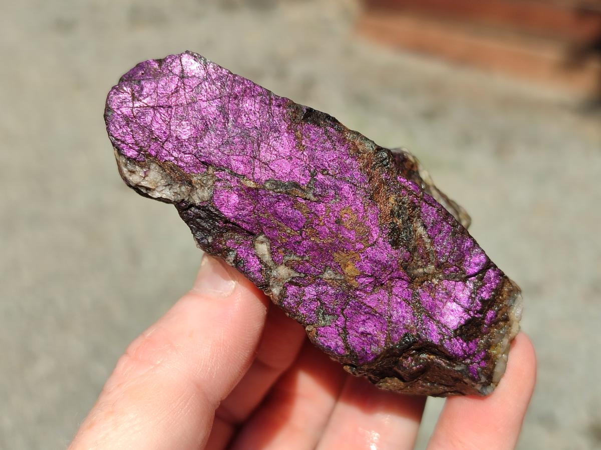 Natural Metallic Purpurite Specimens x 12 From Erongo, Namibia