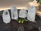 Polished Clear Quartz Crystals x 4 From Madagascar