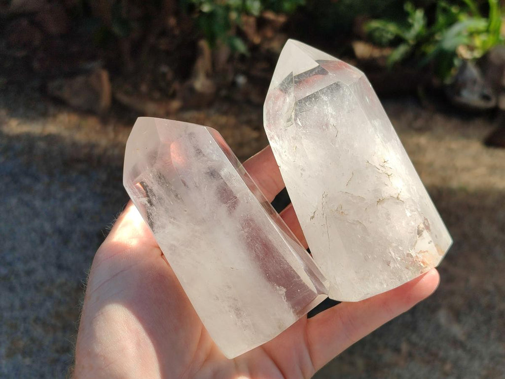 Polished Clear Quartz Crystals x 4 From Madagascar