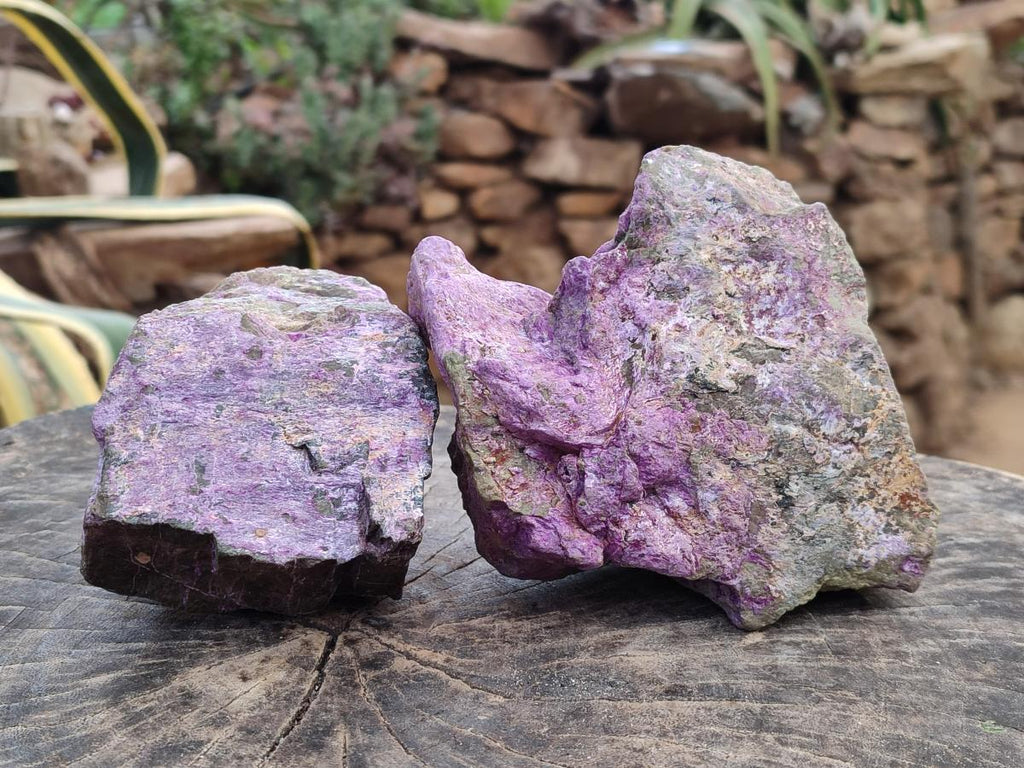 Natural Stichtite Cobbed Specimens x 3 From Barberton, South Africa