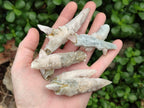 Natural Drusy Quartz Coated Spearhead Calcite Specimens x 24 From Albert's Mountain, Lesotho