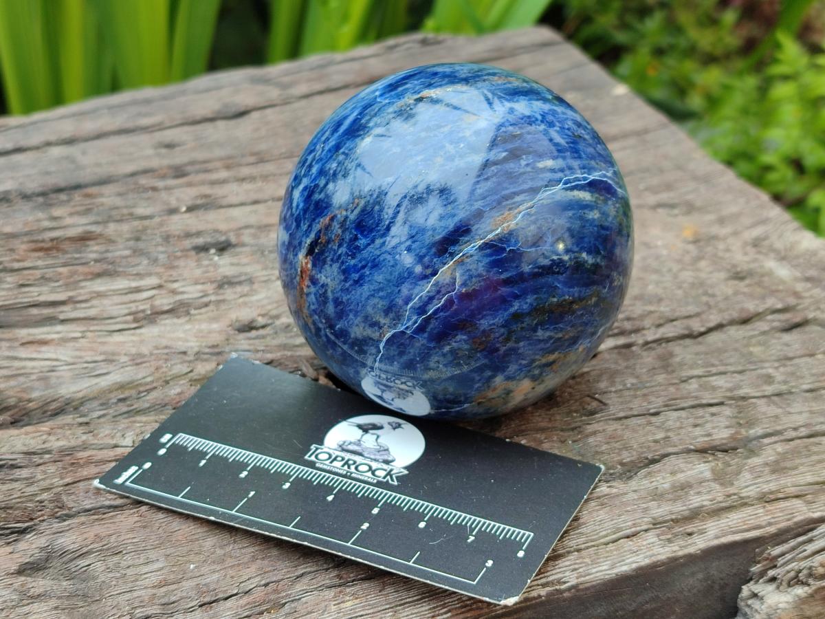 Polished Sodalite Spheres x 2 From Kunene River, Namibia