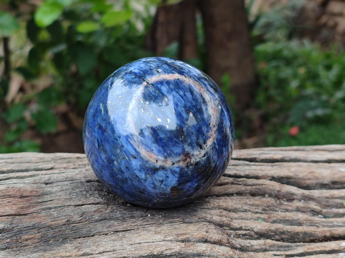 Polished Sodalite Spheres x 2 From Kunene River, Namibia