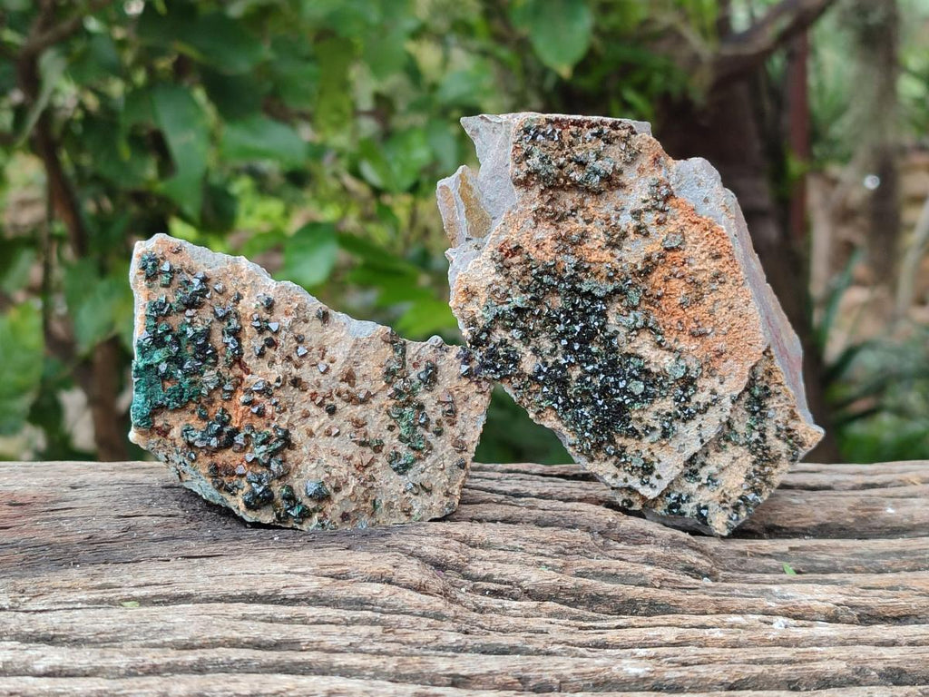 Natural Libethenite Crystals On Dolomite Matrix Specimens x 6 From Shituru, Congo - Toprock Gemstones and Minerals 