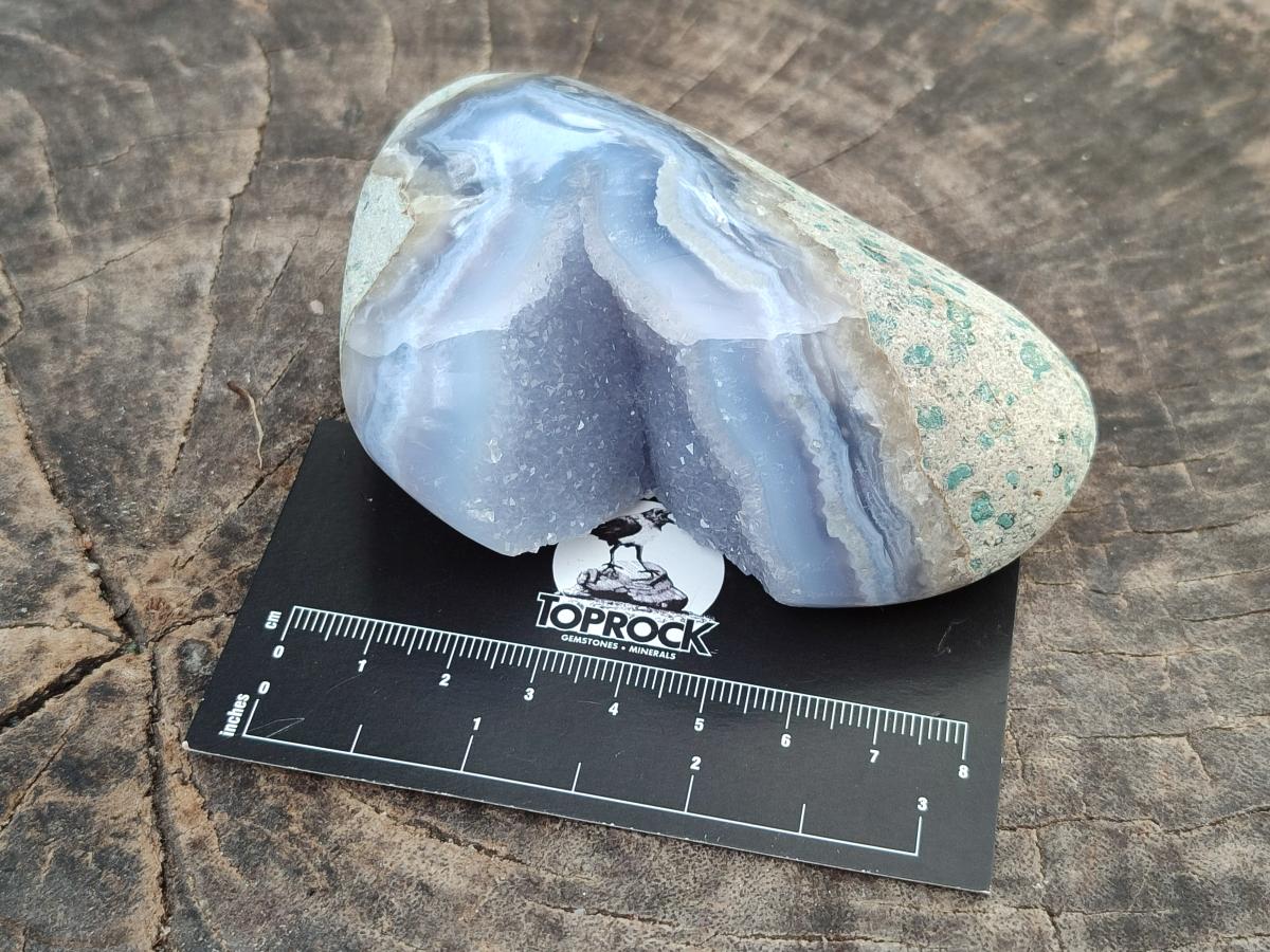 Polished Blue Lace Agate Free Forms x 6 From Nsanje, Malawi