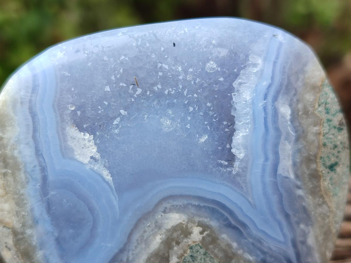 Polished Blue Lace Agate Free Forms x 6 From Nsanje, Malawi