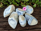 Polished Blue Lace Agate Free Forms x 6 From Nsanje, Malawi