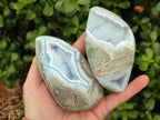 Polished Blue Lace Agate Free Forms x 6 From Nsanje, Malawi