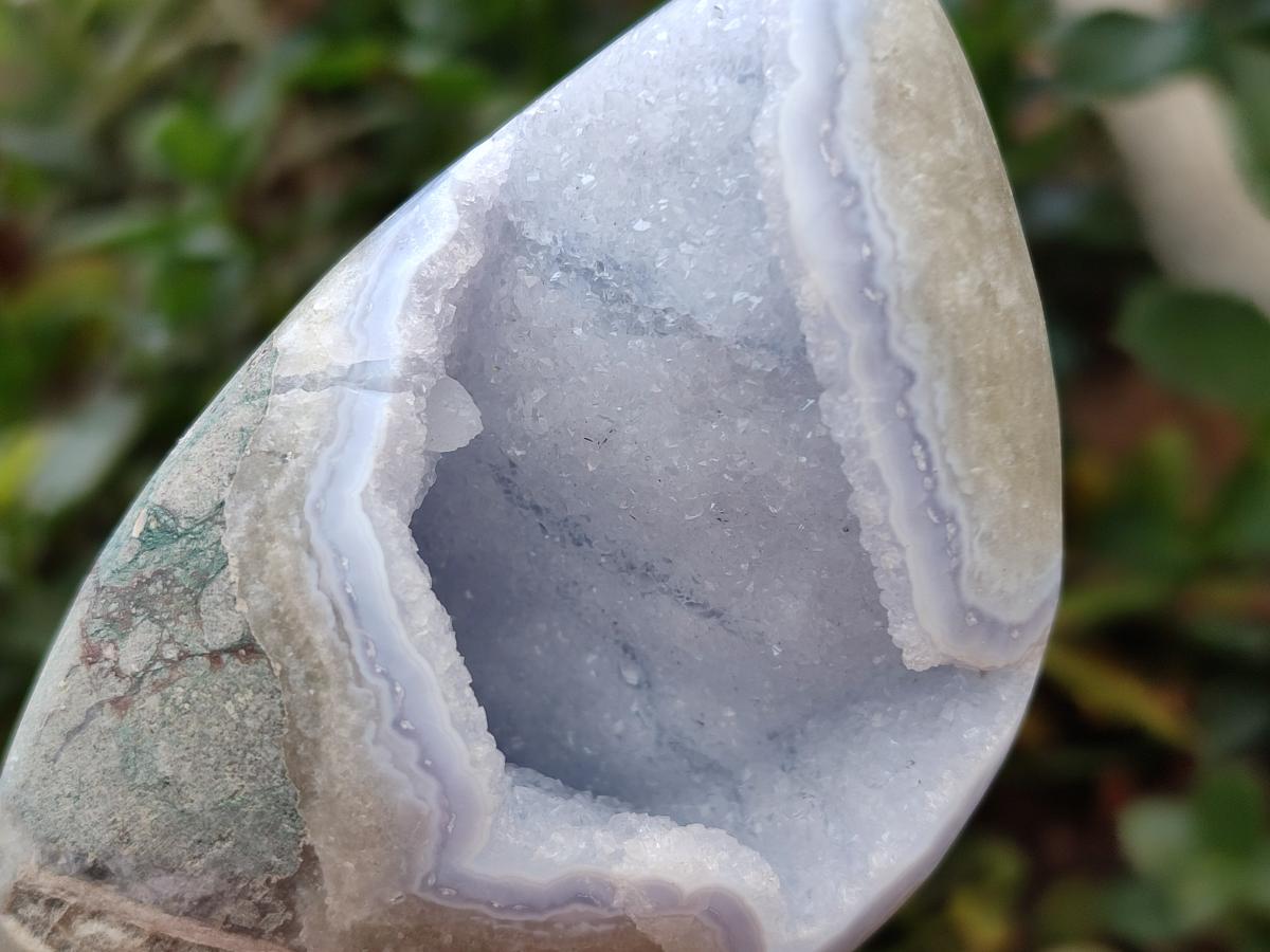 Polished Blue Lace Agate Free Forms x 6 From Nsanje, Malawi