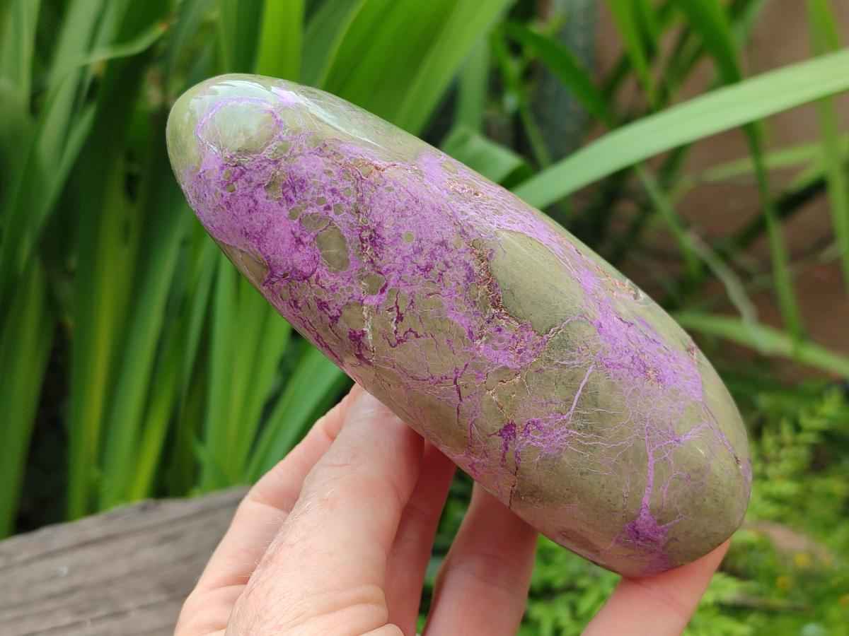 Polished Stichtite Standing Free Forms x 2 From Barberton, South Africa