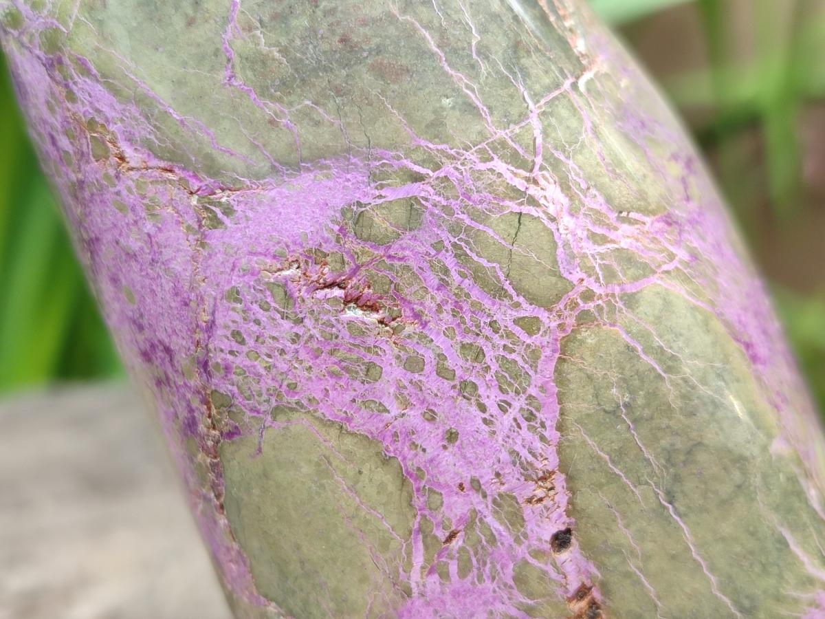 Polished Stichtite Standing Free Forms x 2 From Barberton, South Africa