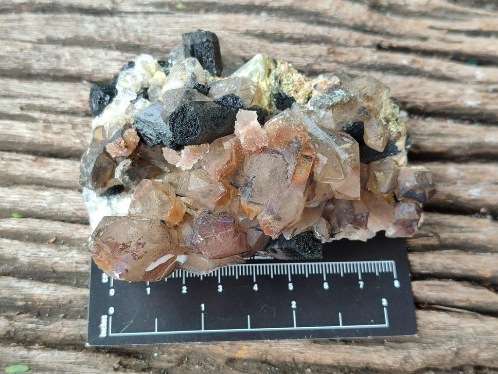 Natural Schorl Black Tourmaline with Associated Minerals x 6 From Erongo, Namibia