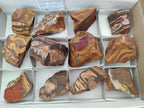 Natural Nguni Jasper Cobbed Specimens x 12 From Northern Cape, South Africa