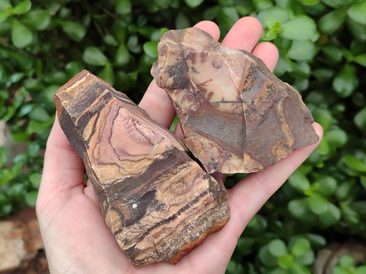 Natural Nguni Jasper Cobbed Specimens x 12 From Northern Cape, South Africa