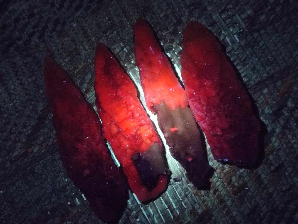 Natural Drusy Quartz Coated Spearhead Calcite Specimens x 12 From Albert's Mountain, Lesotho