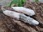Natural Drusy Quartz Coated Spearhead Calcite Specimens x 12 From Albert's Mountain, Lesotho