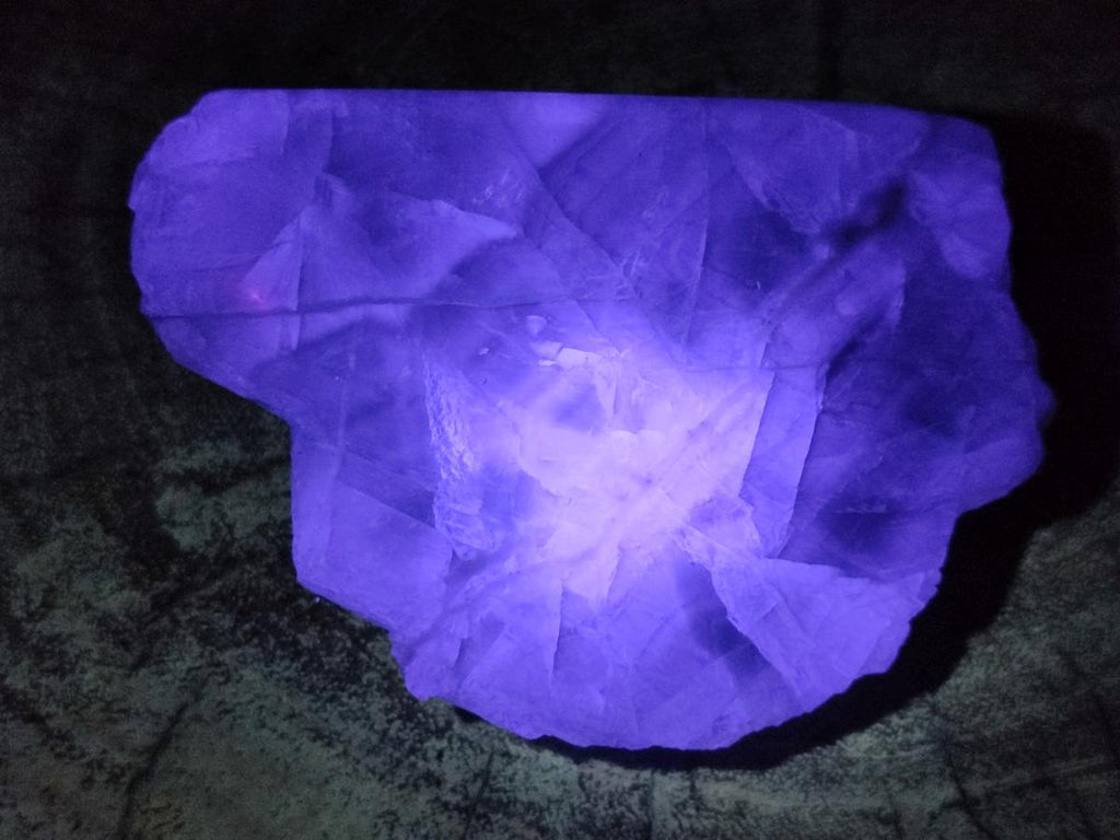 Polished On One Side Watermelon Fluorite Slices x 4 From Uis, Namibia