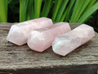 Polished Double Terminated Rose Quartz Crystals x 6 From Madagascar - Toprock Gemstones and Minerals 