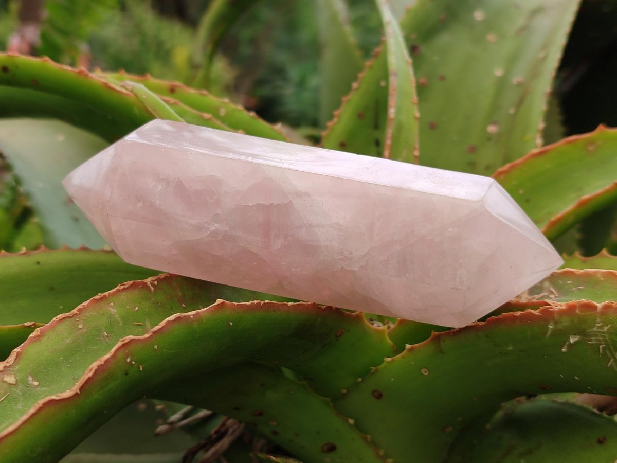 Polished Double Terminated Rose Quartz Crystals x 6 From Madagascar - Toprock Gemstones and Minerals 