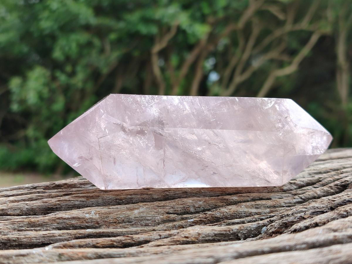 Polished Double Terminated Rose Quartz Crystals x 6 From Madagascar - Toprock Gemstones and Minerals 